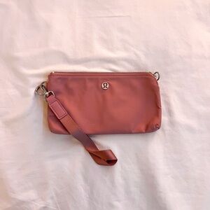 Lululemon Pink Curved Wristlet Bag